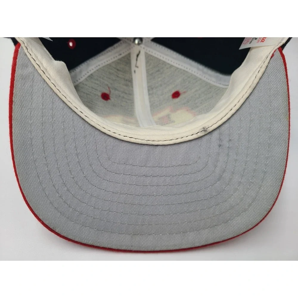 Vintage Kansas City Chiefs New Era Low Profile‎ Snapback Hat Cap Wool Black Red